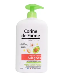 Corine De Farme Shower Cream Ultrarich Sweet Almond Oil - 750mL