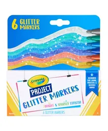 Crayola Glitter Markers Multicolor - Pack of 6