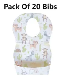 Cute 'n' Cuddle Disposable Bibs White - Pack of 20
