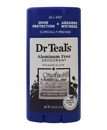 Dr Teal's Aluminum Free Deodorant Charcoal - 75g