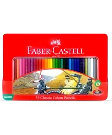 أقلام الرصاص الملونة الكلاسيكية متعددة الألوان من فابر كاستل - 36 قطعة
