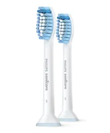 Philips Sonicare S Sensitive Standard Sonic Toothbrush Heads HX6052/07 - White