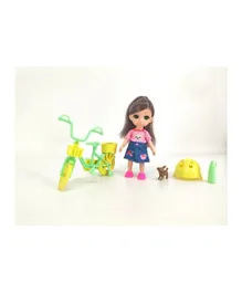 Sweet Annie Doll with Bicycle Playset
