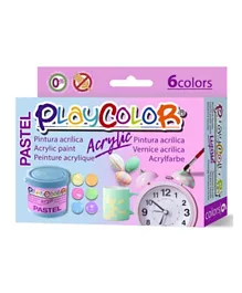 Playcolor Liquid Acrylic Pastel  Paint Set - Pack of 6