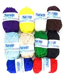 Craft Acrylic Wool Yarn Pack of 1 Assorted  Big- Multicolor