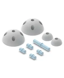 Modu Half Balls with Blue Pegs Construction Set - 10 Pieces