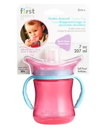The First Years Take and Toss Teething Trainer Sippy Cup Pink - 207 ml