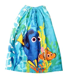 Disney Nemo Kids Girl Bath Warpsi Bath Towel Wrap Spa - Blue