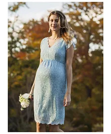 Mums & Bumps Tiffany Rose Laura Lace Maternity Dress - Eau de Nil