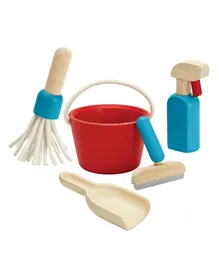 Plan Toys Wooden Cleaning Set - Multi Color