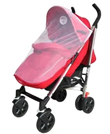 Skidoo Light Weight Aluminium Frame Luxury Stroller With Foot Cover & Mosquito Net- Red