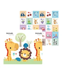 Little Angel Foldable Reversible Playmat - Non-Toxic, Thick, Safe - Animal Theme for Babies 0M+, 174x174x2 cm