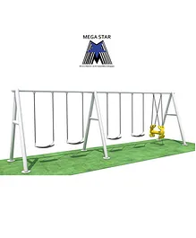 Megastar Lil Monkeys Swingers & Gliders Metal Playset - Multi Color