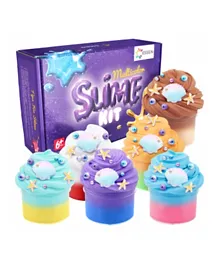 Essen Fluffy Butter Slime Kit Toy Soft Non Sticky Scented Stress Relief for Kids - Pack of 6