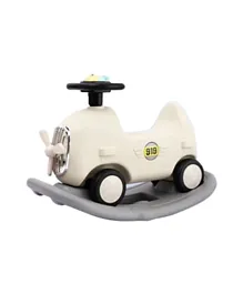Factory Price 2 in 1 Kids Ride-On Balancing Car with Detachable Rocker  - White