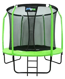 Jumpoline 10ft Rust proof frame with ladder Trampoline - Black and Green