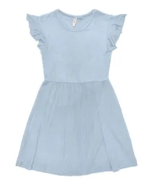 Only Kids Frill Sleeves Dress - Cashmere Blue