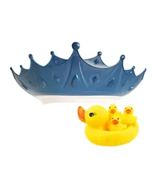 Star Babies Crown Shower Cap with Rubber Duck - Blue/Yellow