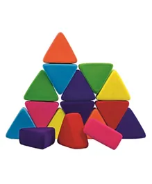 Rubbabu Rubbablox Just Triangles Multicolour - 16 Pieces