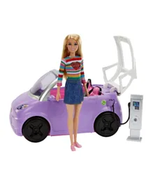 Barbie Electric Vehicle with Charging Station -2 Pieces