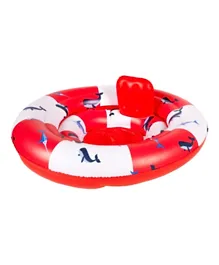 Swim Essentials Printed Baby Swim Seat - Red & White Whale