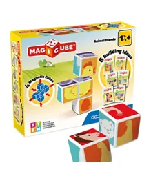 Geomag Printed Animal Friends Magicube With Cards - 7 Pieces