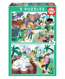 Educa In The Zoo 2 Pack Puzzle - 40 Pieces