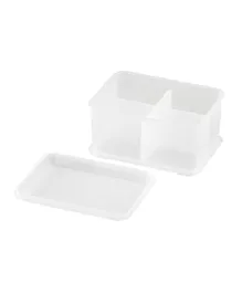 Pearl Life Mini Lidded Shallow Storage Bin With Dividers