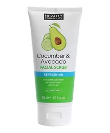 Beauty Formulas Face Scrub Cucumber+ Avocado - 150mL