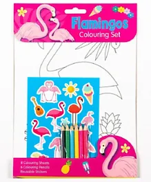Alligator Books Flamingos Colouring Set - 24 Pages