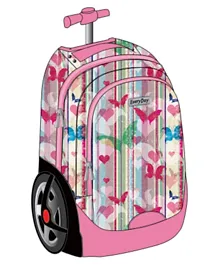 Everyday 3 In 1 Big Wheels Trolley Bag Pink - 18 Inches