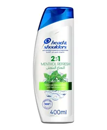 Head & Shoulders Menthol Refresh 2 in 1 Anti-Dandruff Shampoo with Conditioner - 400ml