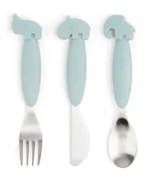 دن باي دير - مجموعة أدوات المائدة سهلة الإمساك - دير فريندز - أزرق