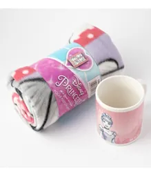 Disney Princess Polar Fleece Blanket + Mug Kids Gift Set - Multicolor