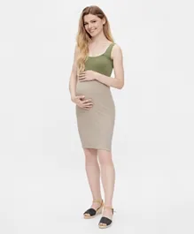 Mamalicious Maternity Skirt - Sliver Mink