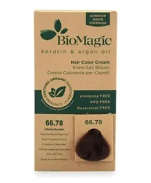 BIOMAGIC Hair Color Cream With Keratin & Argan Oil 66/78 Deep Dark Blonde Pearl - 60mL