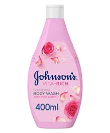 Johnson & Johnson Vita-Rich Soothing Rose Water Body Wash - 400ml