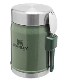 Stanley Jr Classic Legendary Food Jar Hammertone Green with Spork - 0.4L