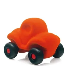 Rubbabu Soft Toy The Little Runalong Car - Orange