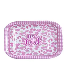 Italo It's A Girl Party Disposable Square Plate Set - Pack of 6