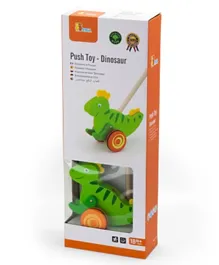 Viga Wooden Push Toy Dinosaur - Green