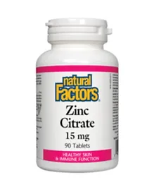 Natural Factors Zinc Citrate 15mg - 90 Tablets
