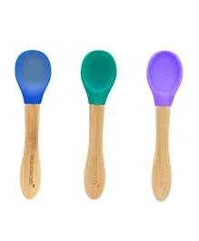 Eco Rascals Best Bamboo and Silicone Spoon Set Assorted - 3 Pieces