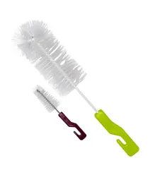 Farlin 2-in-1 Bottle and Nipple Brushes (BF-250) - Purple & Green