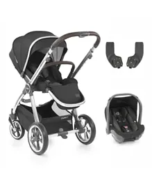 Oyster Kids 3 Stroller with Capsule i Size Car Seat+ Adapter -  Caviar Mirror