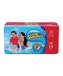 Huggies Little Swimmers Large Size 6 Swim Diaper Pants, Leak Guards, 14+ Kg - 10ct