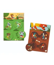 Djeco Funny Animals Lotto Pack of 2 - 16 Pieces