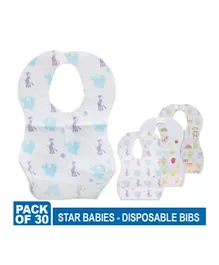 Star Babies Disposable Bibs - Pack of 30