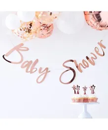 Ginger Ray Baby Shower Bunting - Rose Gold