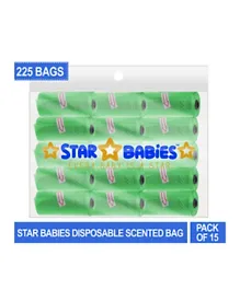Star Babies Scented Bag Green Pack of 30 (450 Bags)